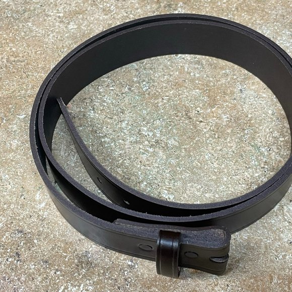 NEW DARK BROWN TASK FORCE TOP GRAIN LEATHER USA HEAVY DUTY BELT MENS SZ 46 LARGE - Picture 2 of 4